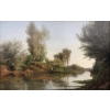 Rozier Jules Peinture Française 19è Batelier à Colombes En 1858 Huile Signée Certificat d’authenticité | Biron Rozier Jules Peinture Française 19è Batelier à Colombes En 1858 Huile Signée