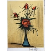 Buffet Bernard Les Roses Rouges Lithographie Couleurs Justifiée Certificat d’authenticité | Biron Buffet Bernard Les Roses Rouges Lithographie Couleurs Justifiée