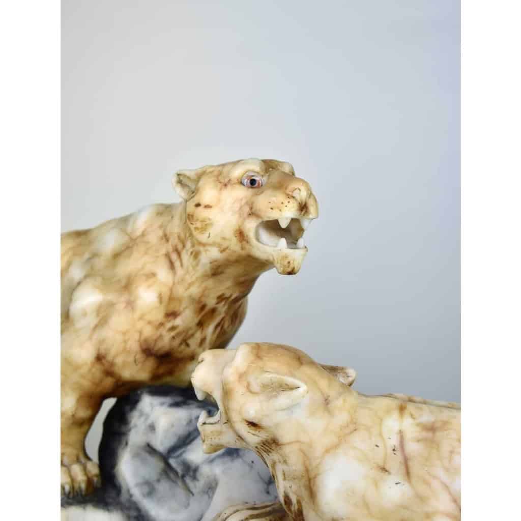 Deux Lionnes par Alberto SACCARDI, Circa 1930
