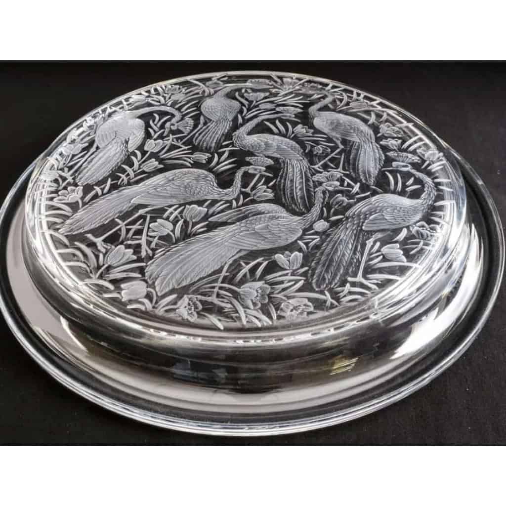 Lalique France : Plateau rond « NIGERIA » | Biron Lalique France : Plateau rond "NIGERIA"