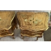 1950/70 Paire De Chevets Italiens Bois Doré 47 X 30 X H 59 cm