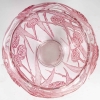 Vase "Néfliers" verre blanc patiné fushia de René LALIQUE