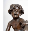Homme à l'enfant par Gaston VEUVENOT-LEROUX, Circa 1920.