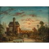 Tableau romantique allemand, huile sur panneau de bois, 19ème | Biron Tableau romantique allemand, huile sur panneau de bois, 19ème