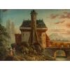Tableau romantique allemand, huile sur panneau de bois, 19ème | Biron Tableau romantique allemand, huile sur panneau de bois, 19ème
