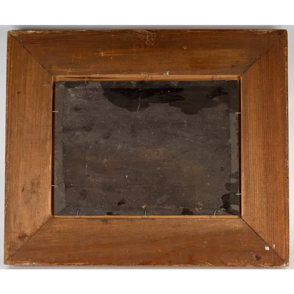 Tableau romantique allemand, huile sur panneau de bois, 19ème | Biron Tableau romantique allemand, huile sur panneau de bois, 19ème
