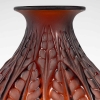 Vase "Malesherbes" verre ambre patiné blanc de René LALIQUE