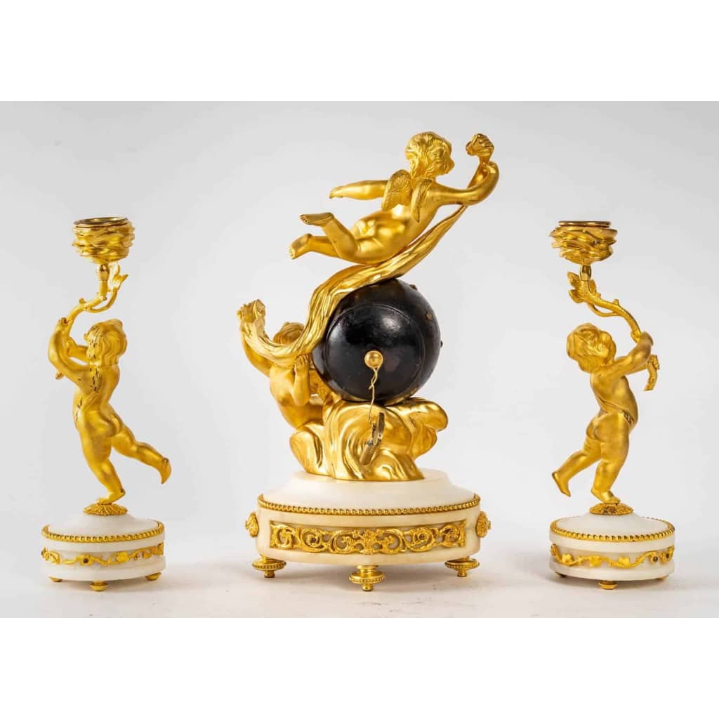 Miniature garniture de cheminée fin XIXème siècle | Biron Miniature garniture de cheminée fin XIXème siècle