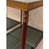 1950/70′ Paire De Bouts De Canapés En Laiton à 2 Niveaux Maison Jansen Plateaux Verre Fumé 56 X 40 X H 54 cm 12