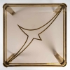 Bout de canapé en bronze et verre, XXème siècle | Biron Bout de canapé en bronze et verre, XXème siècle