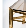 Bout de canapé en bronze et verre, XXème siècle | Biron Bout de canapé en bronze et verre, XXème siècle