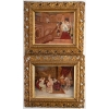 Paire de tableaux huile sur toile fin XIXème siècle | Biron |||||||||||