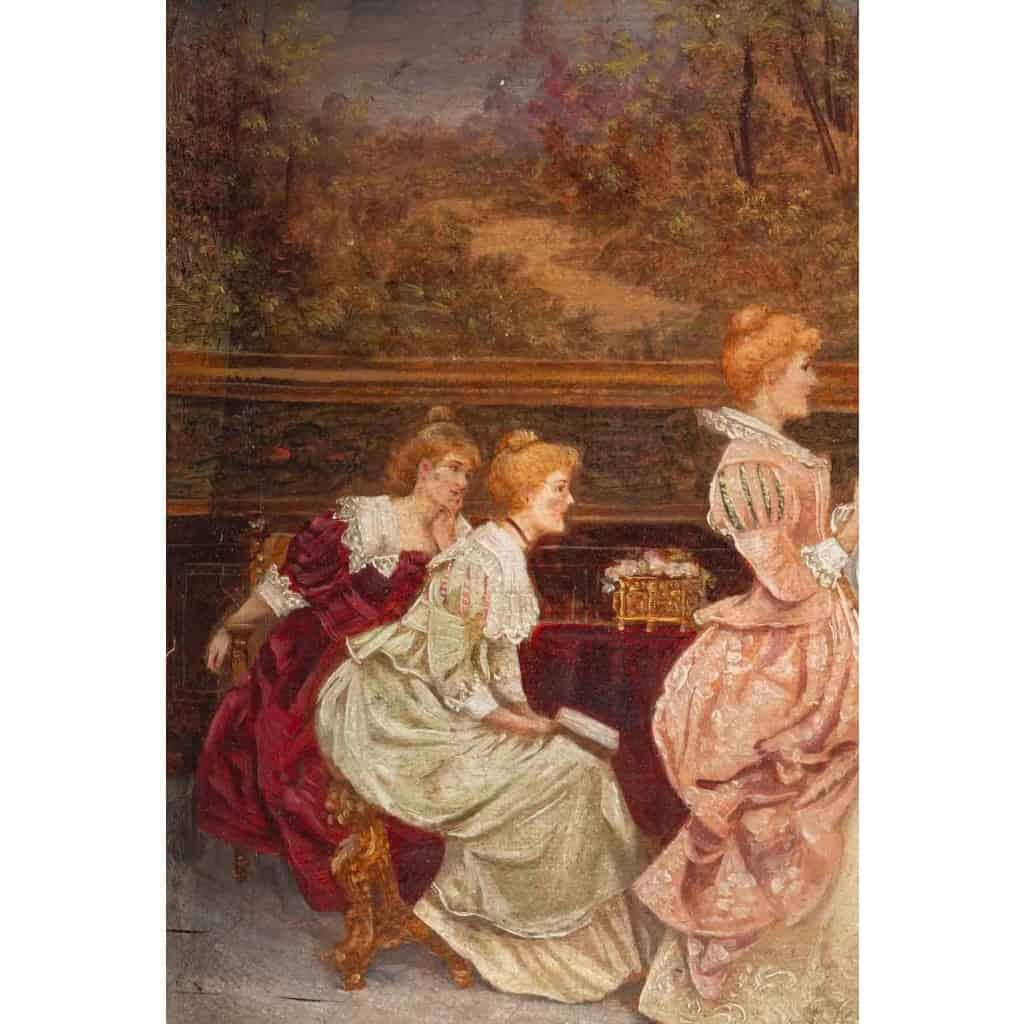 Paire de tableaux huile sur toile fin XIXème siècle | Biron Paire de tableaux huile sur toile fin XIXème siècle