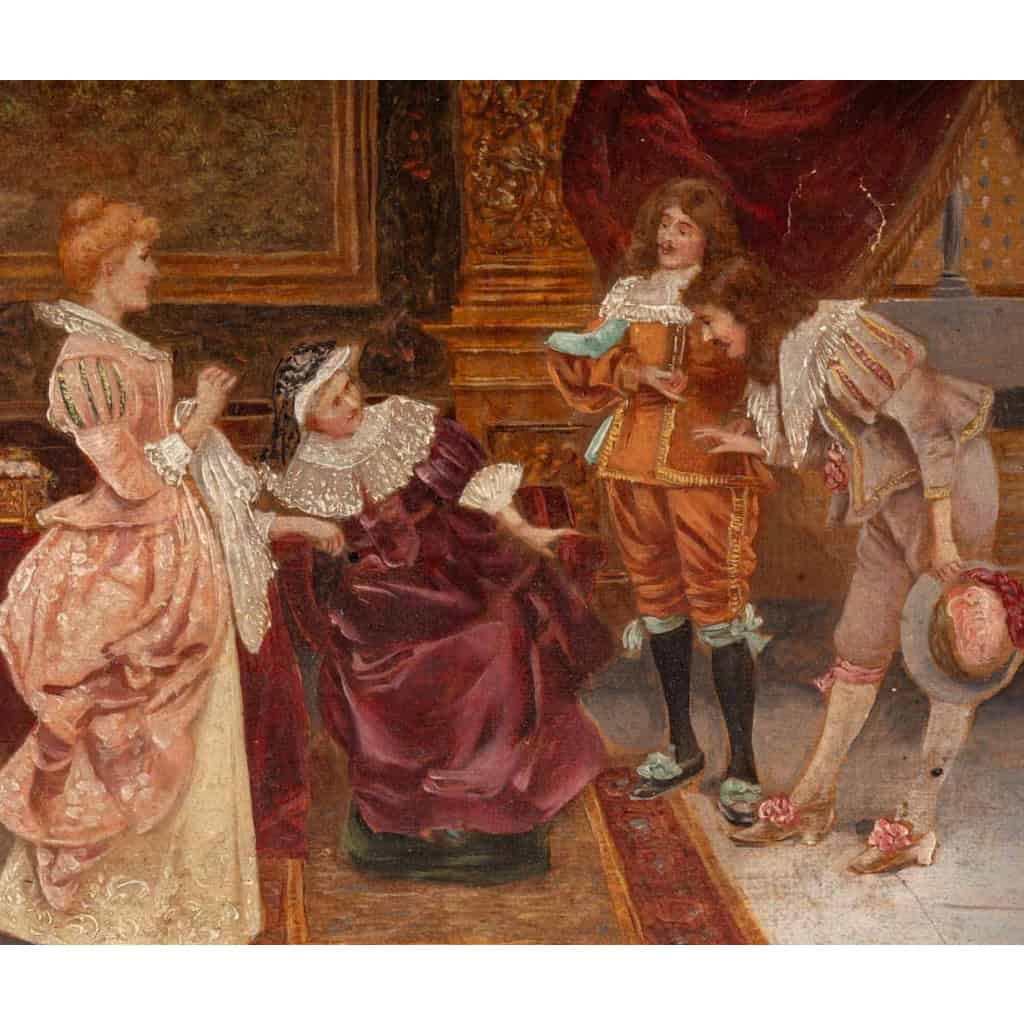 Paire de tableaux huile sur toile fin XIXème siècle | Biron Paire de tableaux huile sur toile fin XIXème siècle