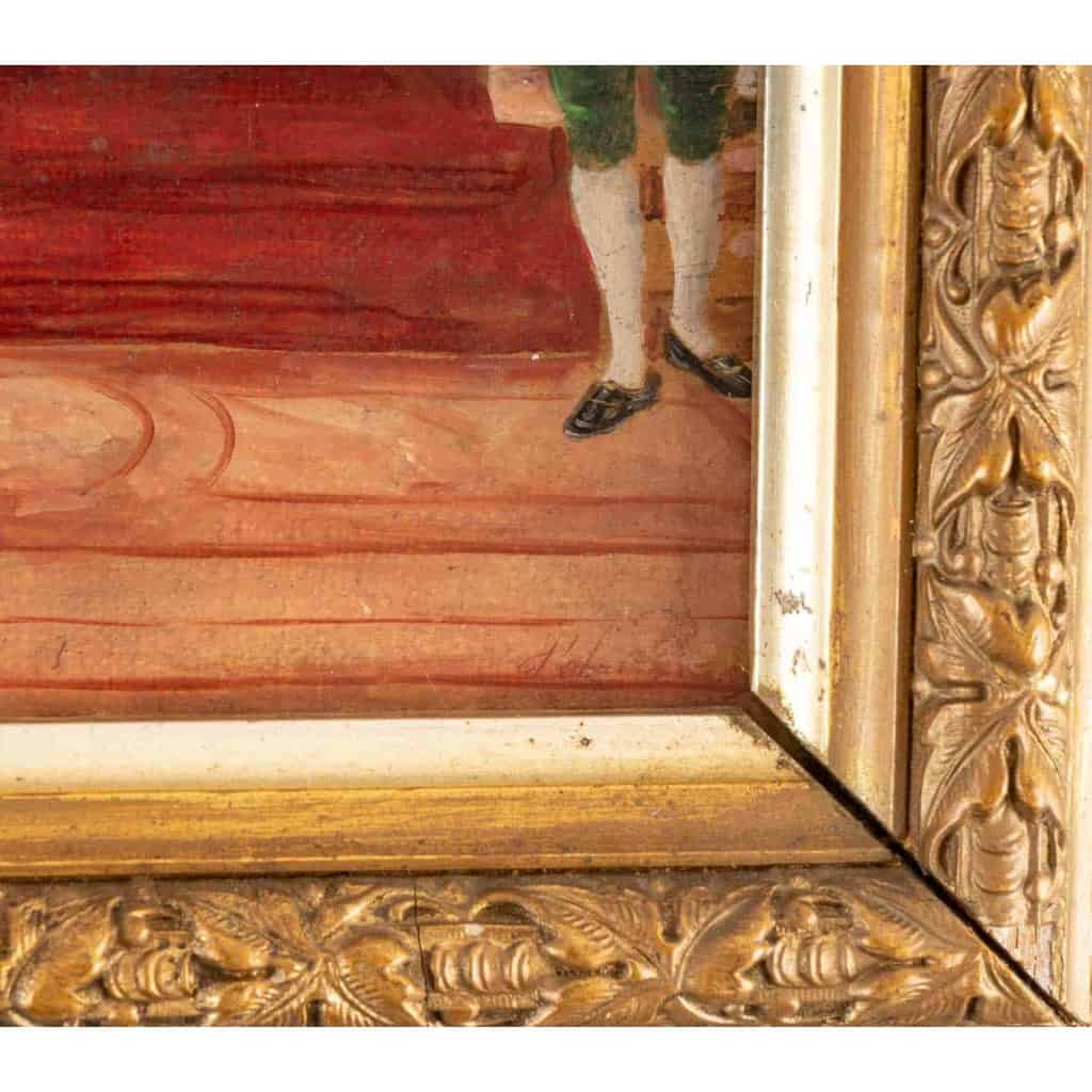 Paire de tableaux huile sur toile fin XIXème siècle | Biron Paire de tableaux huile sur toile fin XIXème siècle