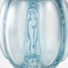 Vase « Six Figurines et Masques » verre blanc patiné bleu de René LALIQUE | Biron Vase "Six Figurines et Masques" verre blanc patiné bleu de René LALIQUE