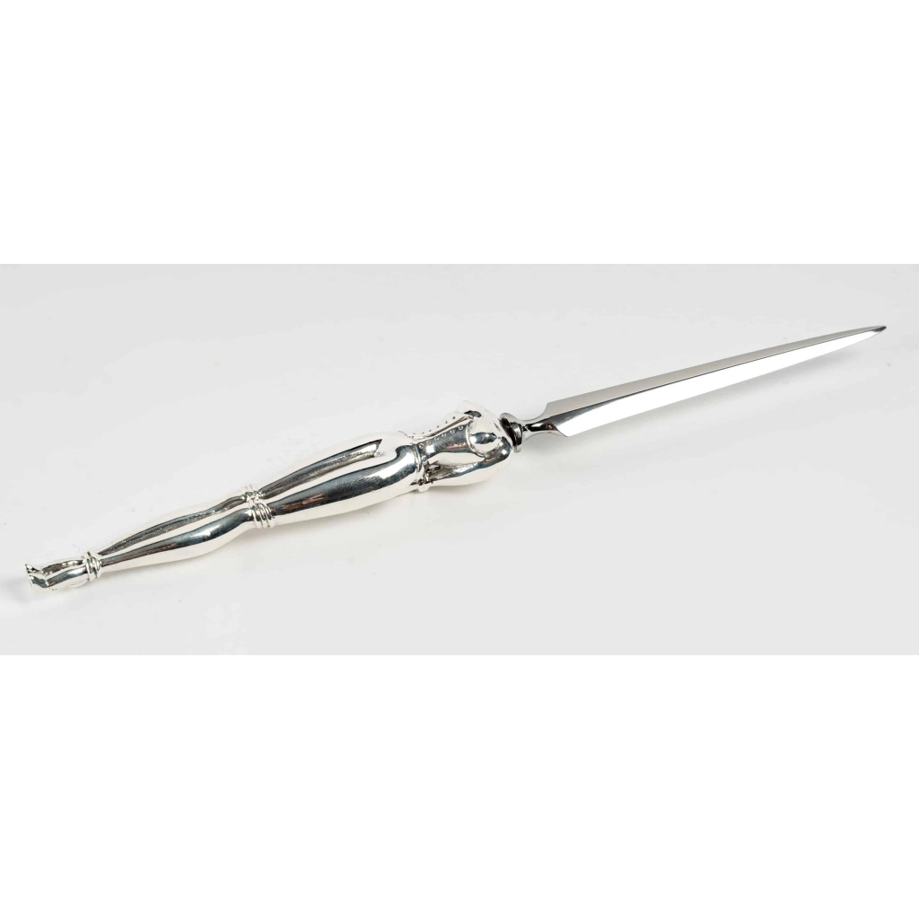 Coupe papier en bronze argenté, XXème siècle | Biron ||||||