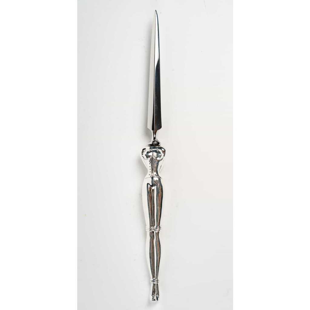 Coupe papier en bronze argenté, XXème siècle | Biron Coupe papier en bronze argenté, XXème siècle