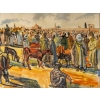 Scène de marché, aquarelle, signée Edouard Doigneau | Biron Scène de marché, aquarelle, signée Edouard Doigneau