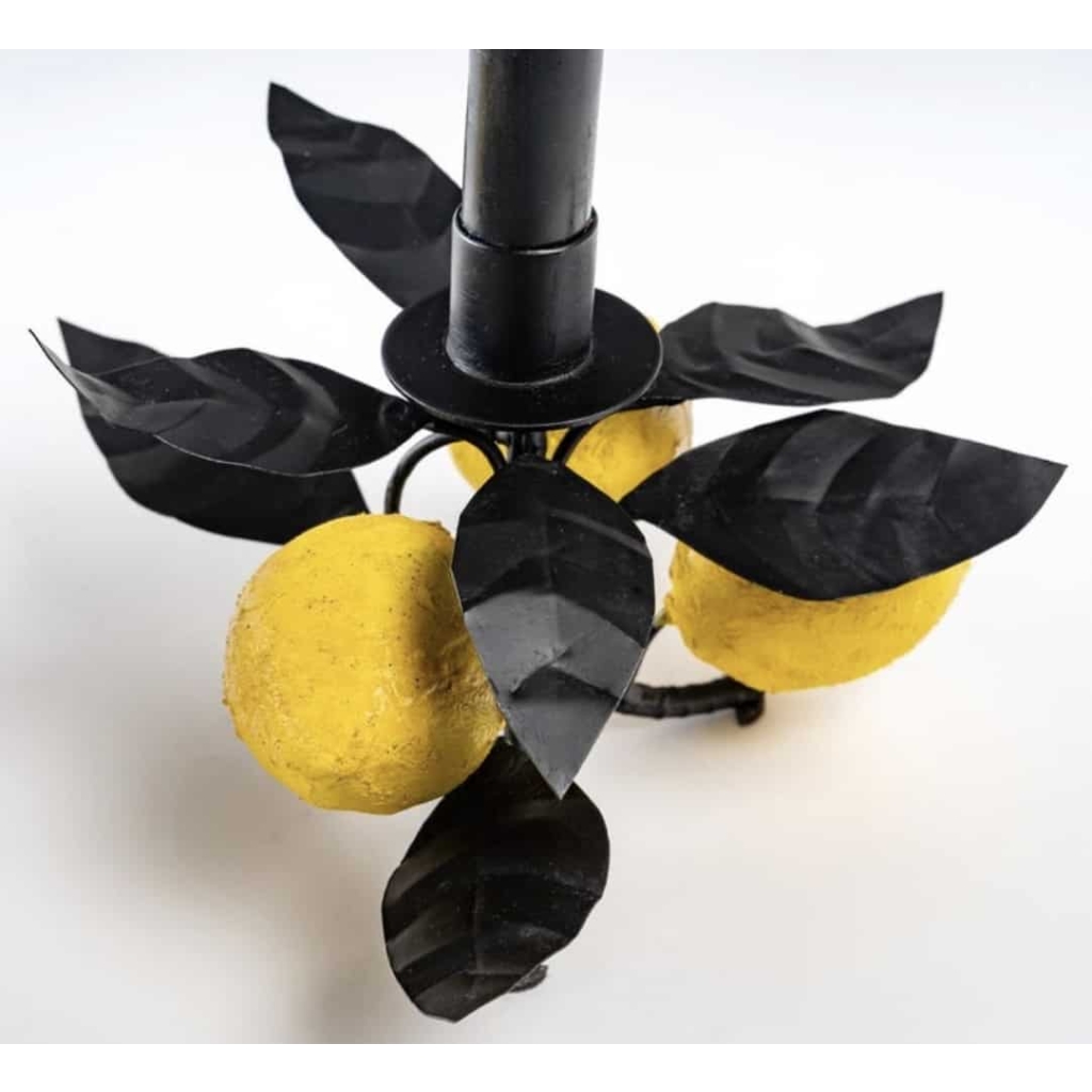 1960 Paire de bougeoirs « 3 Citrons » Atelier Cerenne de Vallauris | Biron 1960 Paire de bougeoirs "3 Citrons" Atelier Cerenne de Vallauris