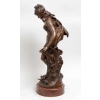 Femme à l'oiseau par Louis Auguste MOREAU, Circa 1890.