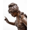 Femme à l'oiseau par Louis Auguste MOREAU, Circa 1890.