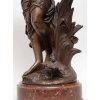 Femme à l'oiseau par Louis Auguste MOREAU, Circa 1890.