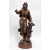 Femme à l'oiseau par Louis Auguste MOREAU, Circa 1890.