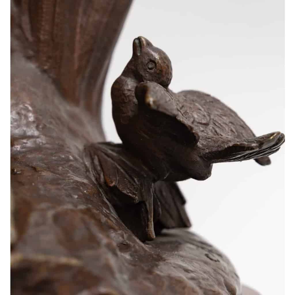 Femme à l'oiseau par Louis Auguste MOREAU, Circa 1890.