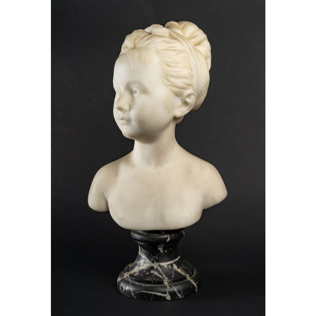 Buste en marbre, XIXème siècle