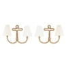 1950 Paire d’Appliques en corde par Adrien Audoux & Frida Minet | Biron ||||||