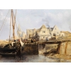 NOEL Jules Tableau Français 19è l’avant port Huile Sur carton fort Signée Certificat d’authenticité | Biron NOEL Jules Tableau Français 19è l’avant port Huile Sur carton fort Signée