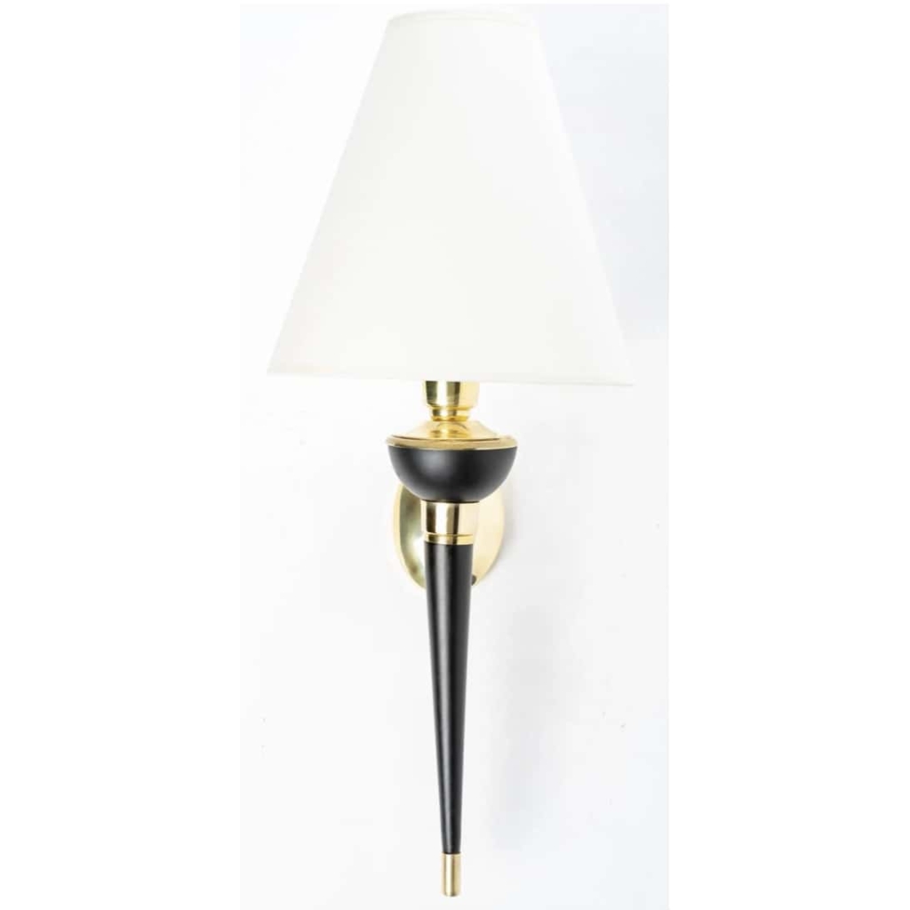 1950 Paire d’Appliques murales Maison Arlus 5