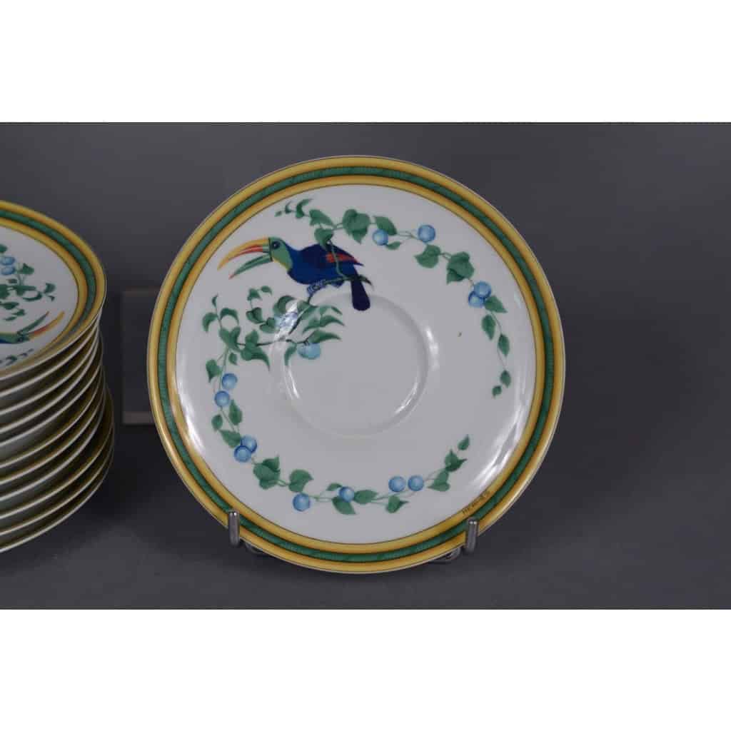 HERMÈS : Partie de service de table "TOUCAN"