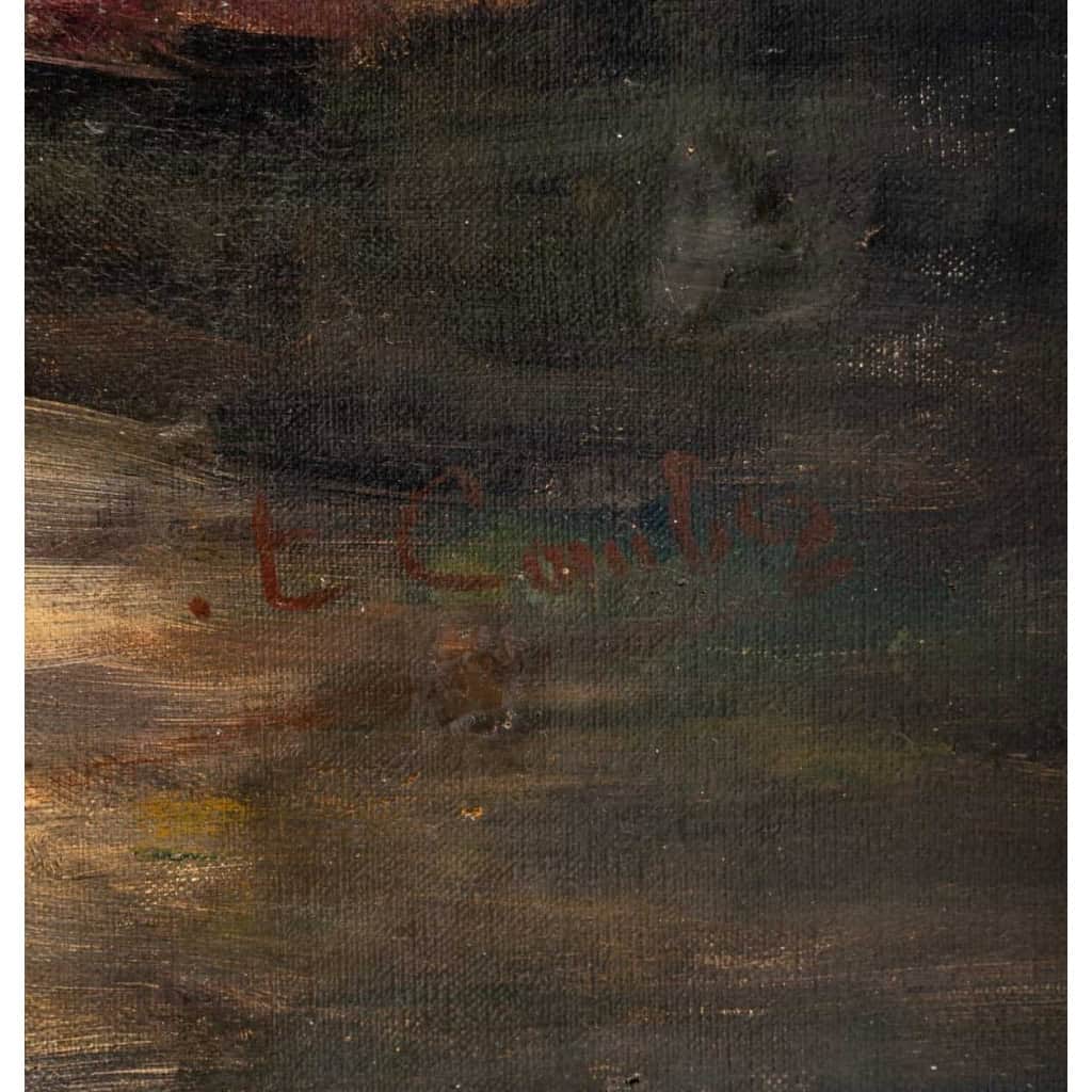 Huile sur toile bouquet de pivoine fin XIXème siècle | Biron Huile sur toile bouquet de pivoine fin XIXème siècle