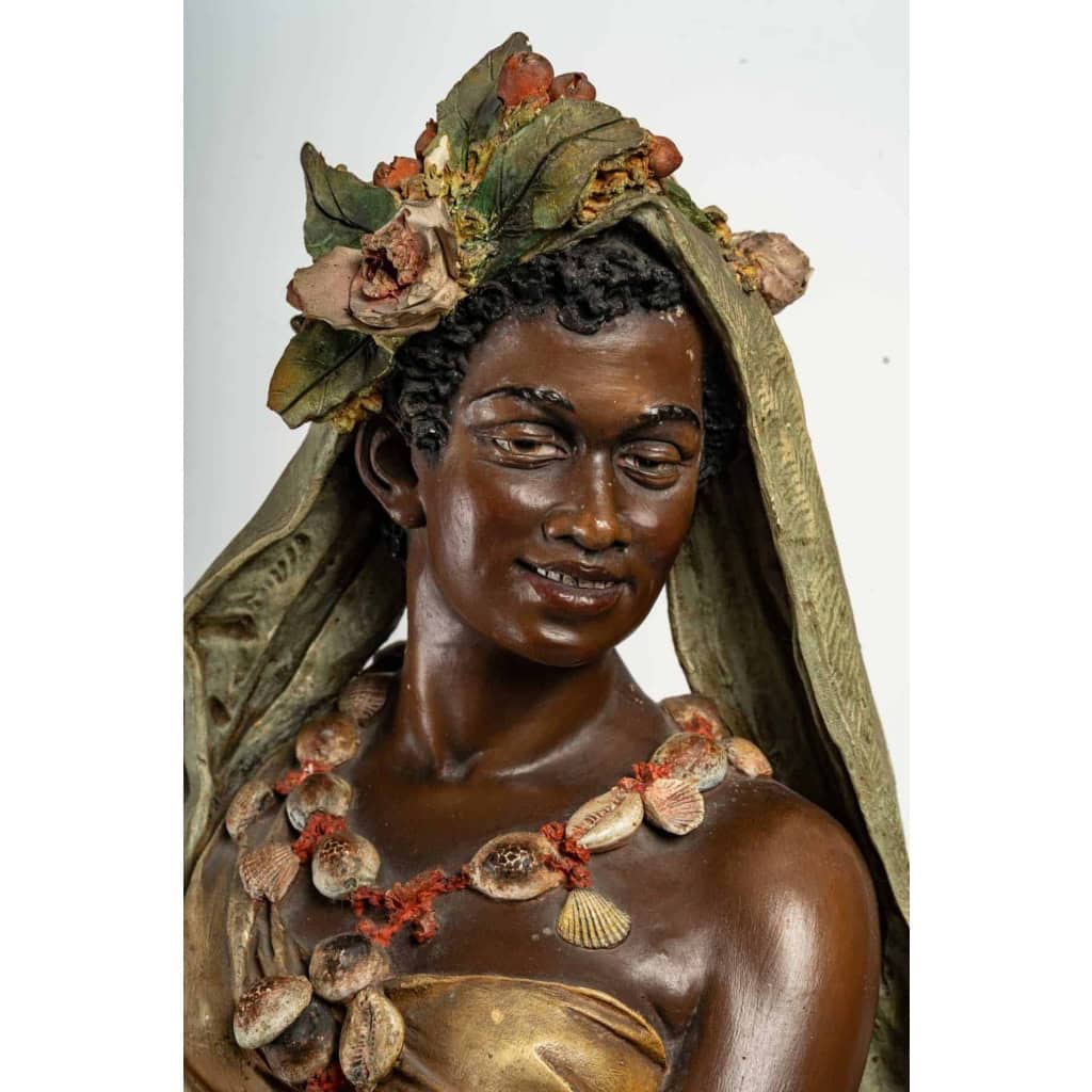 Sculpture orientaliste, femme danseuse, Napoléon III XIXème siècle | Biron Sculpture orientaliste, femme danseuse, Napoléon III XIXème siècle