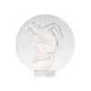 René Lalique : Cachet « Faune » en verre blanc moulé pressé | Biron ||||