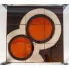 Table basse en carreaux de céramique et dessus en verre, 1970 | Biron Table basse en carreaux de céramique et dessus en verre, 1970