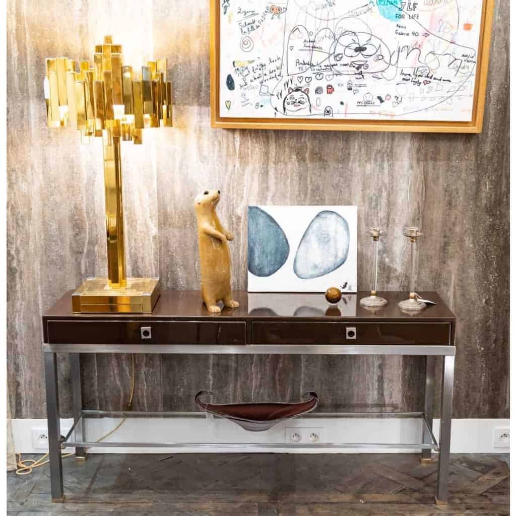 Guy Lefèvre pour Maison Jansen, Console, années 1970 | Biron Guy Lefèvre pour Maison Jansen, Console, années 1970
