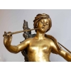 La muse des bois, bronze signé Albert Lefeuvre, Début XXème siècle | Biron La muse des bois, bronze signé Albert Lefeuvre, Début XXème siècle