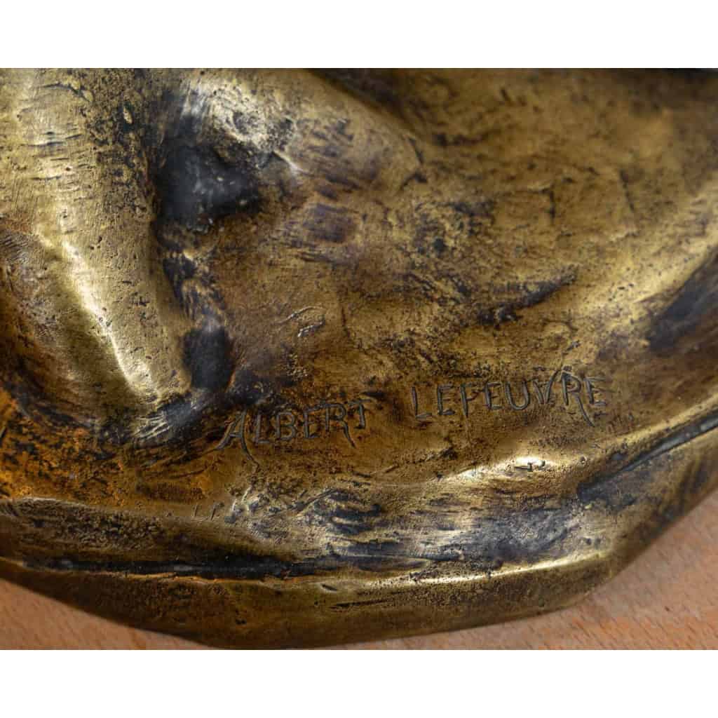 La muse des bois, bronze signé Albert Lefeuvre, Début XXème siècle | Biron La muse des bois, bronze signé Albert Lefeuvre, Début XXème siècle
