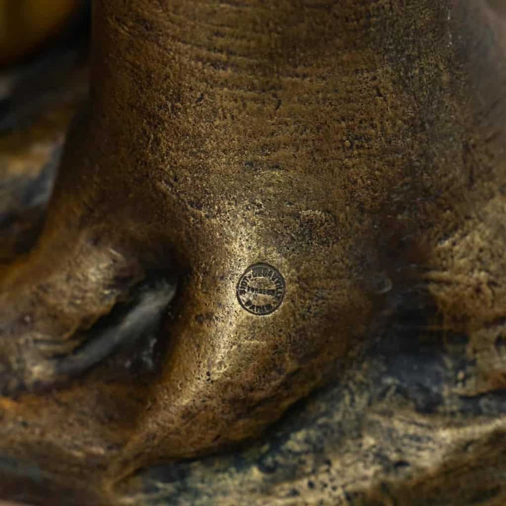 La muse des bois, bronze signé Albert Lefeuvre, Début XXème siècle | Biron La muse des bois, bronze signé Albert Lefeuvre, Début XXème siècle