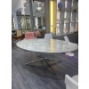 Florence KNOLL (1917-2019) : Table de salle à manger à plateau ovalisé | Biron Florence KNOLL (1917-2019) : Table de salle à manger à plateau ovalisé