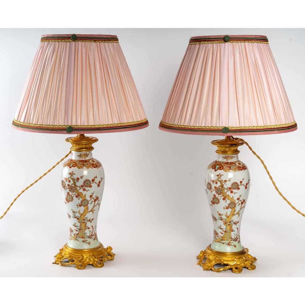Paire de lampes en porcelaine chinoise fin XIXème siècle | Biron ||||||||