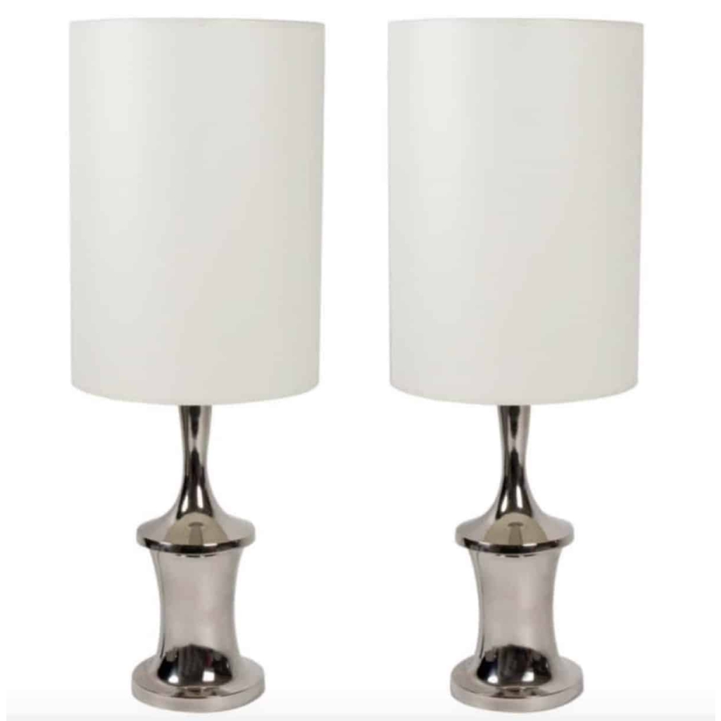 1970 Paire de lampes signées de Paire de lampes signées de Frederic de Lucas | Biron |||||