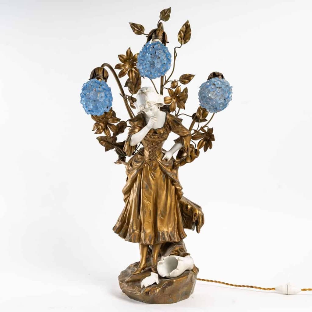Lampe Perrette et le pot à lait, Medhat, Début XXème siècle | Biron ||||||||||||