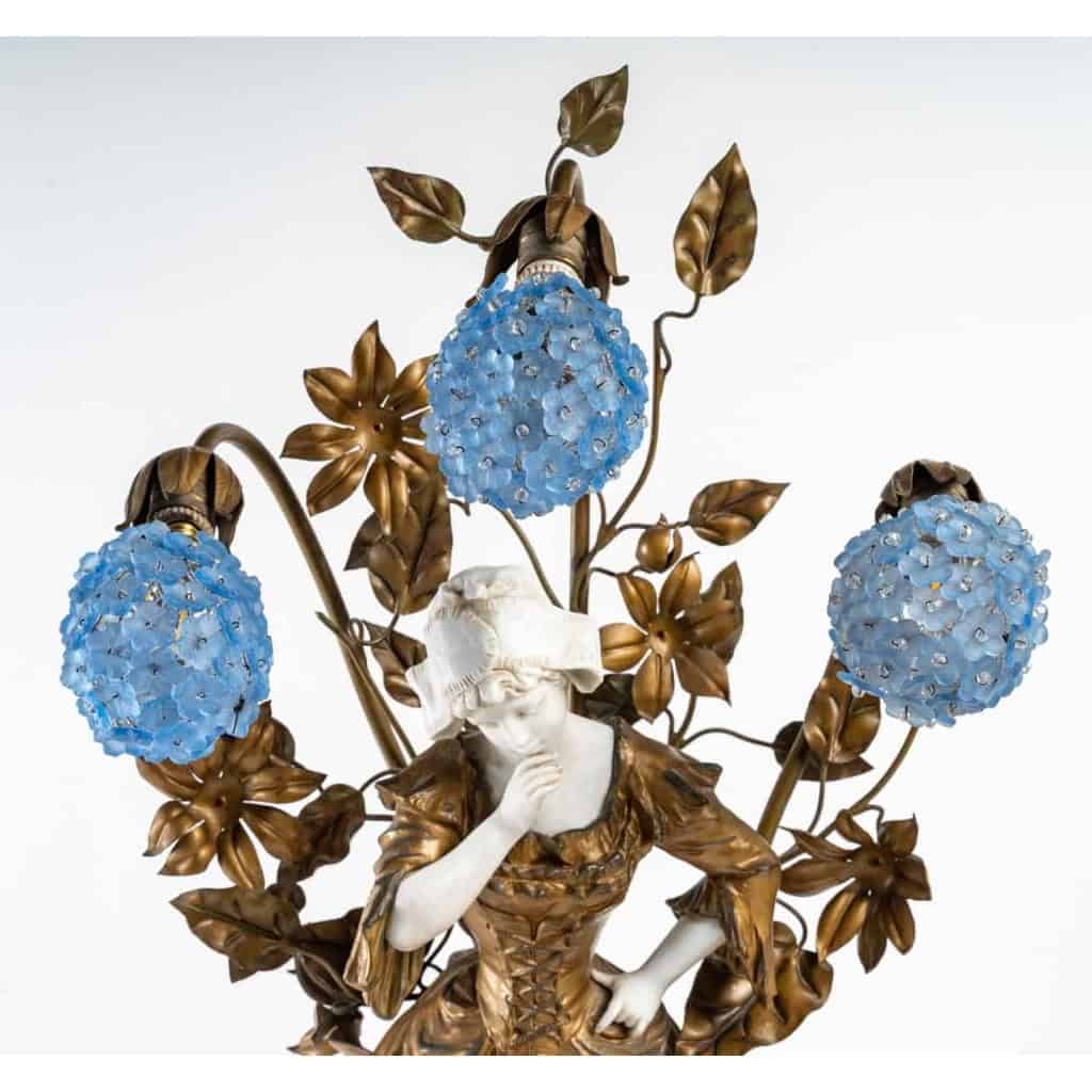 Lampe Perrette et le pot à lait, Medhat, Début XXème siècle | Biron Lampe Perrette et le pot à lait, Medhat, Début XXème siècle