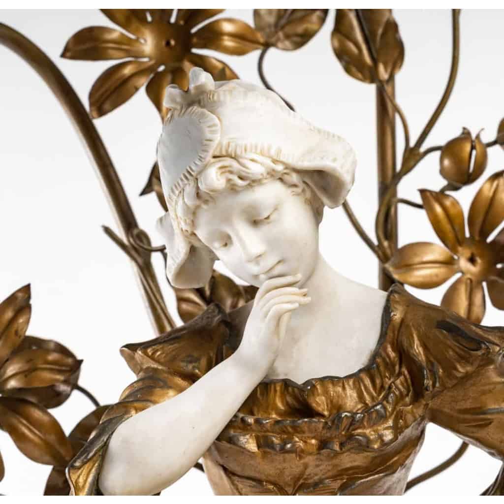Lampe Perrette et le pot à lait, Medhat, Début XXème siècle | Biron Lampe Perrette et le pot à lait, Medhat, Début XXème siècle