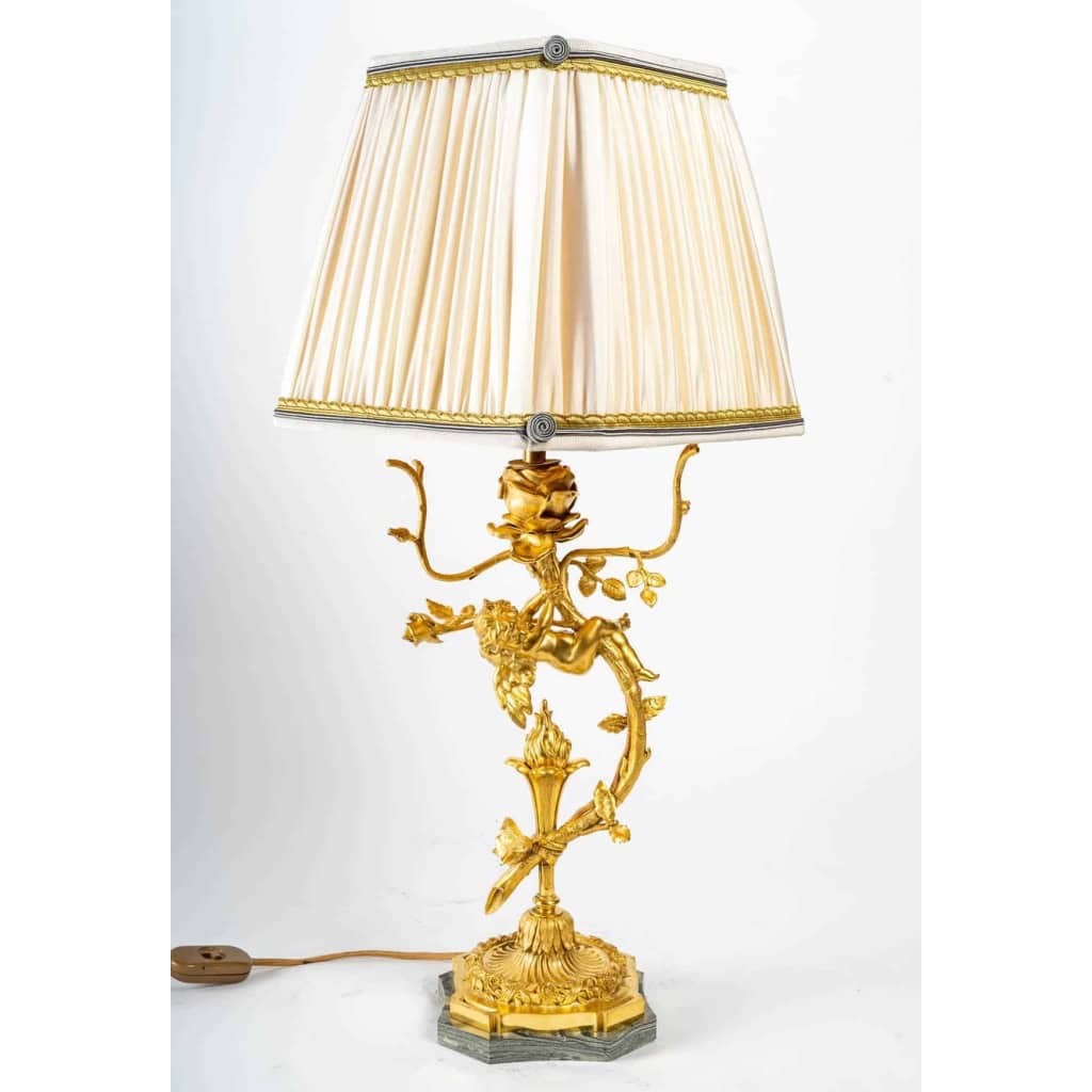 Lampe en bronze doré fin XIXème siècle | Biron |||||||||