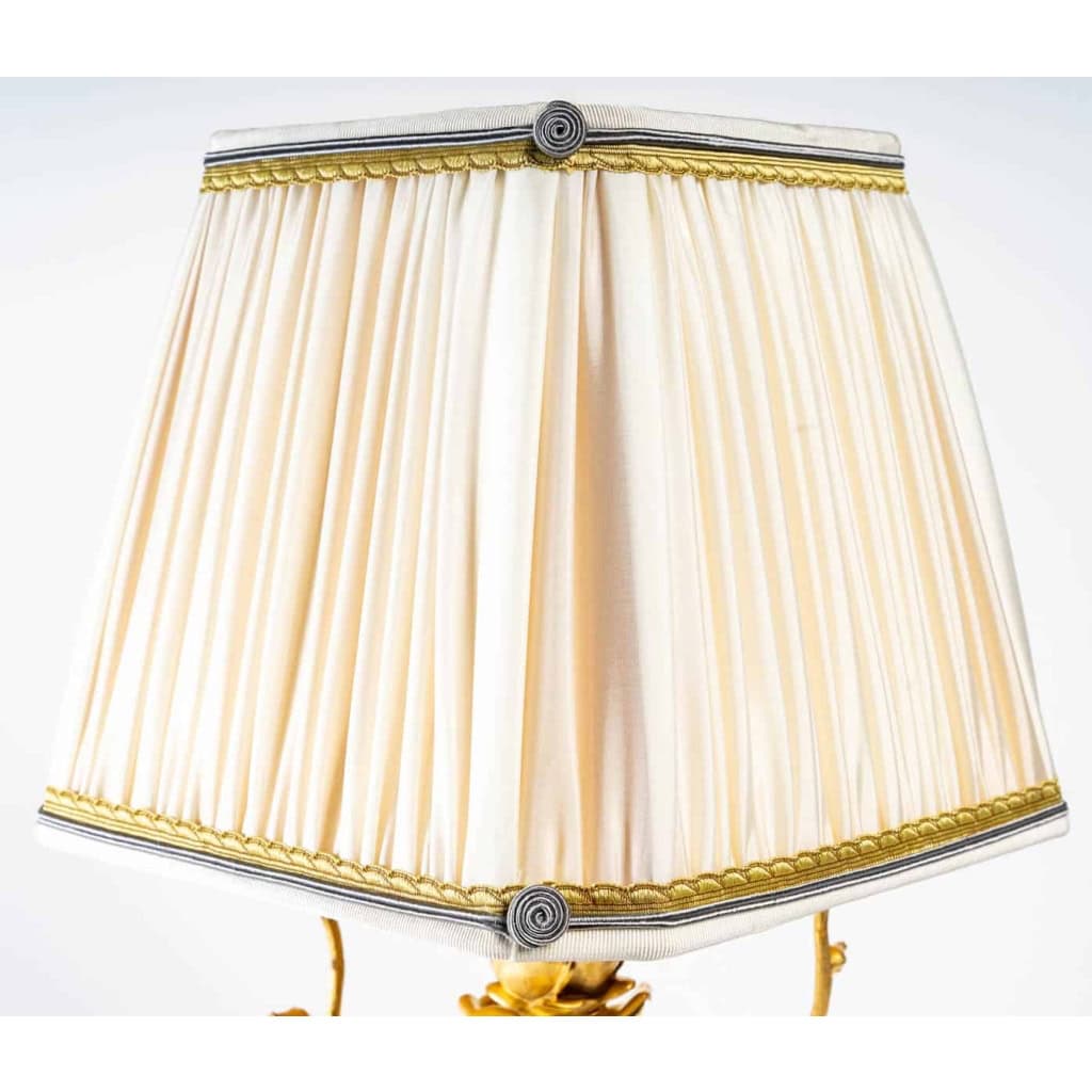Lampe en bronze doré fin XIXème siècle | Biron Lampe en bronze doré fin XIXème siècle